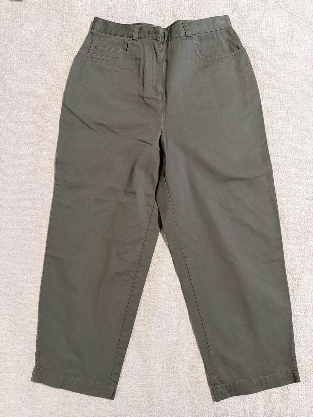 Vintage Casual Corner Olive Green Cropped Pants Women’s Size 4 NWT Y2K